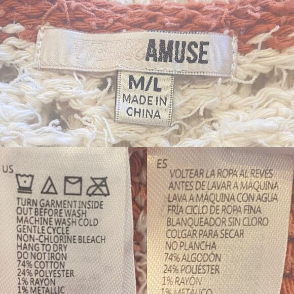 Amuse Socieity Malita Knit Mesh Cardigan, Women's M/L=8-14 - Picture 8 of 8